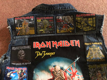 Load image into Gallery viewer, Fully Laden Iron Maiden: Trooper Edition Patch Denim Cut-Off Battle Jacket
