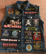 Load image into Gallery viewer, Fully Laden Iron Maiden: Trooper Edition Patch Denim Cut-Off Battle Jacket
