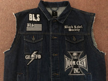 Load image into Gallery viewer, Black Label Society Doom Crew Rocker Patch Set Battle Jacket Cut-Off Denim BLS GIFD
