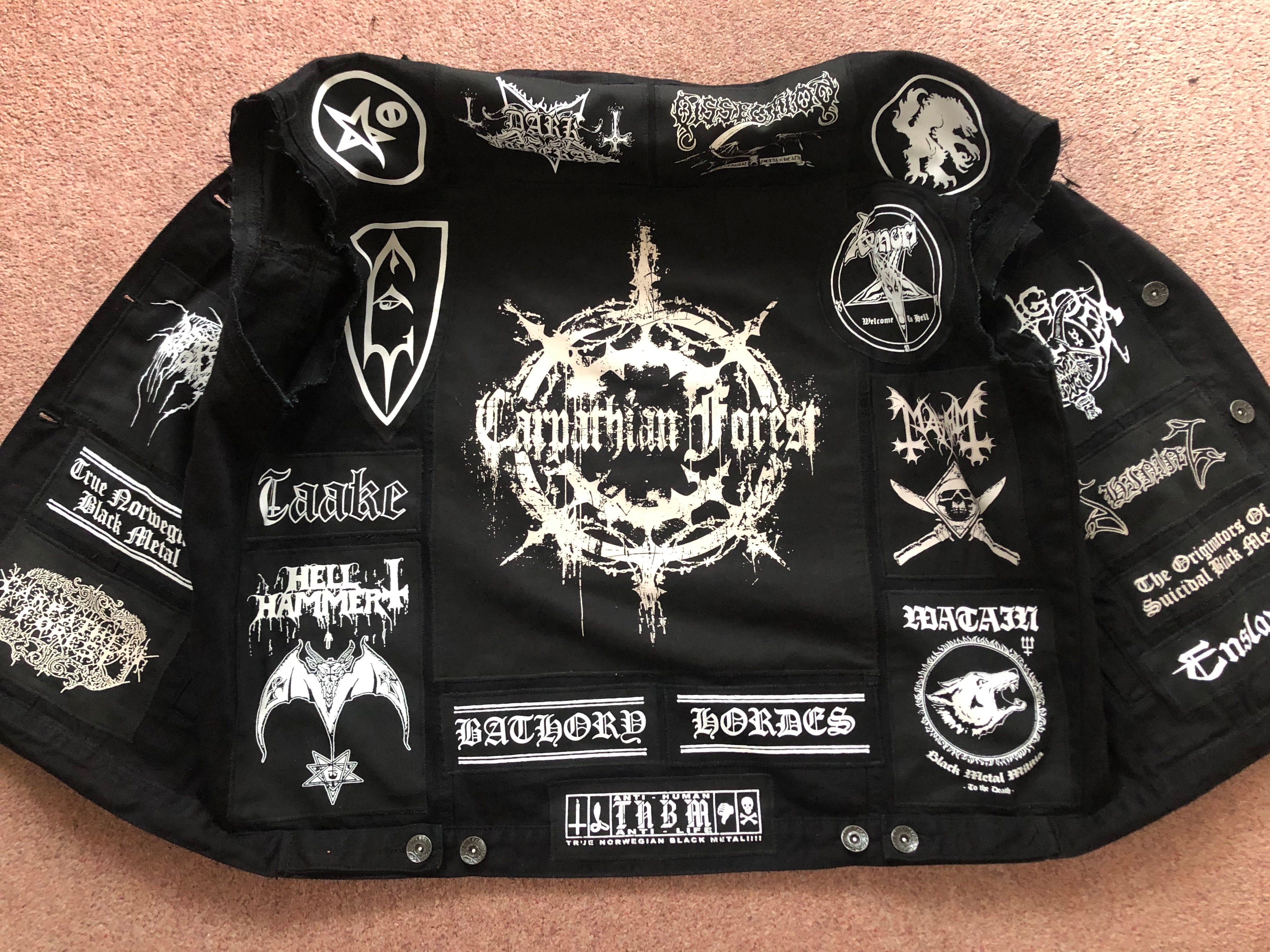 Black Denim Battle Jacket – Metal In The Blood