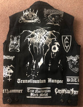 Load image into Gallery viewer, Black Metal Battle Jacket Cut-Off Denim Vest Darkthrone Marduk Mayhem Emperor Gorgoroth Taake
