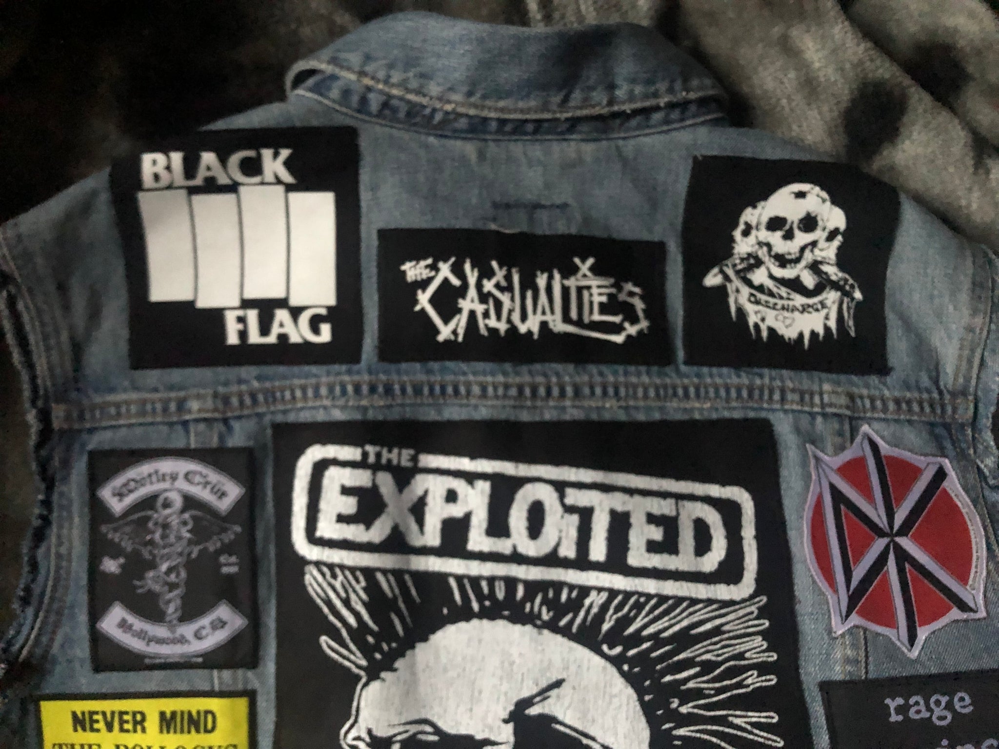 Your Personal Punk Rock Patch Collection/Selection Cut-Off Denim Battl –  Creatin' For Satan