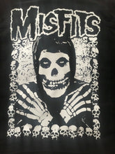 Load image into Gallery viewer, Misfits Crossed Arms Skeletal Hands Crimson Ghost Horror Business Black Denim Punk Girl Jacket
