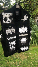 Load image into Gallery viewer, Black Metal Battle Jacket: Back Patches Presentation Cut-Off Denim Vest Darkthrone Bathory Mayhem Emperor
