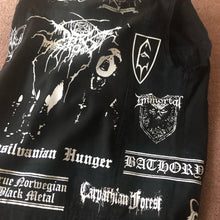 Load image into Gallery viewer, Black Metal Battle Jacket Cut-Off Denim Vest Darkthrone Marduk Mayhem Emperor Gorgoroth Taake
