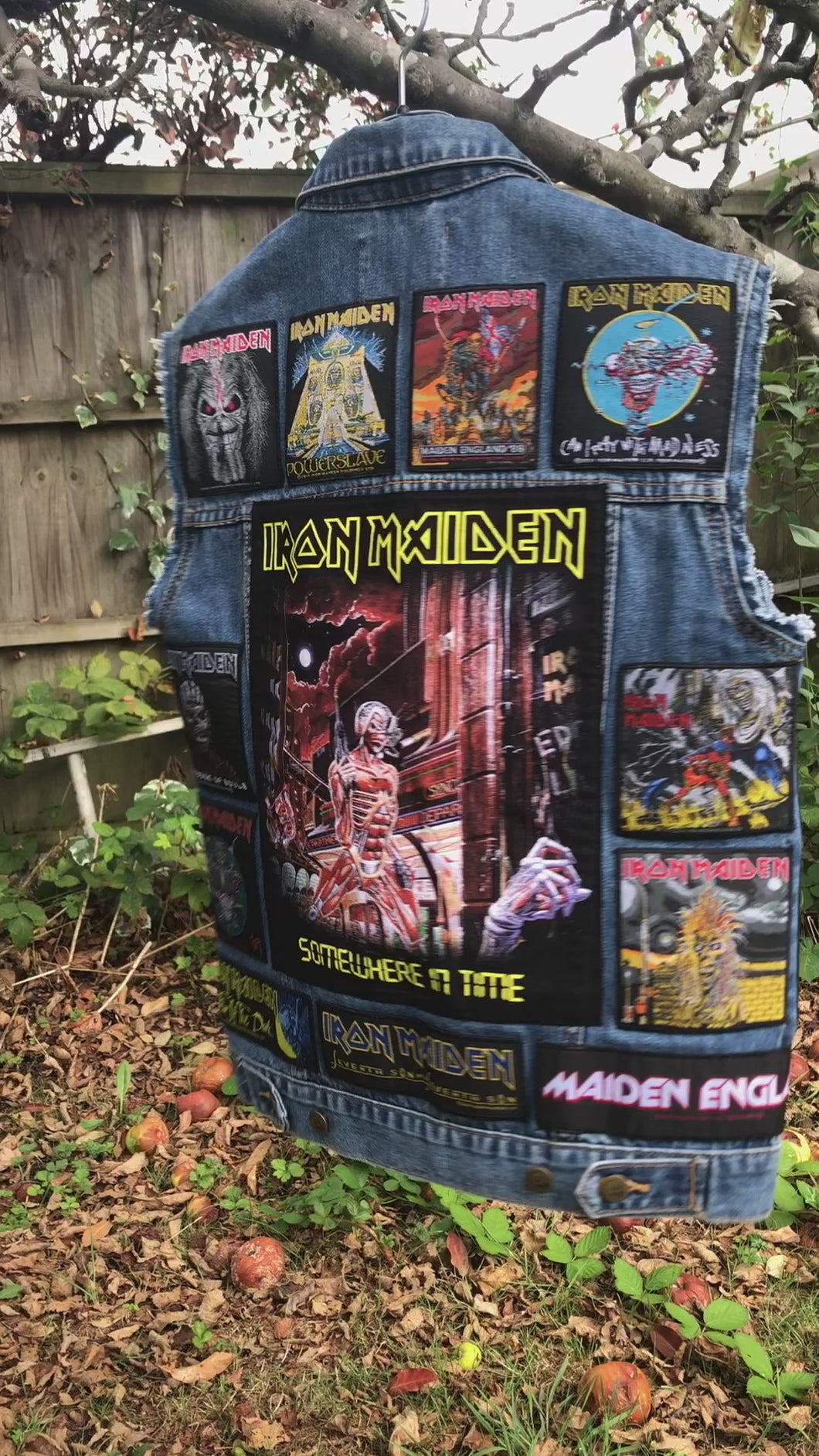 Fully Laden Iron Maiden: Trooper Edition Patch Denim Cut-Off Battle Jacket