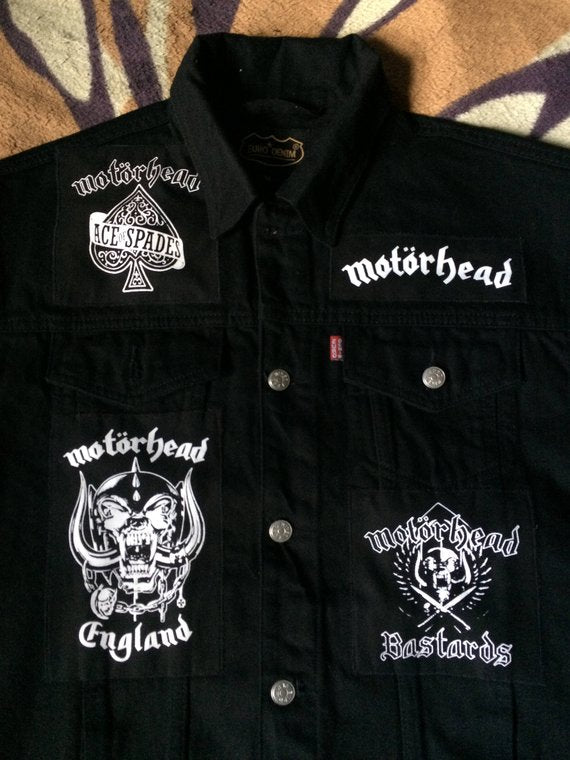 Motörhead Road Crew Denim Vest Cut-Off Battle Jacket Born To Lose Live To Win Ace Of Spades