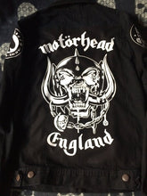Load image into Gallery viewer, Motörhead Road Crew Denim Vest Cut-Off Battle Jacket Born To Lose Live To Win Ace Of Spades
