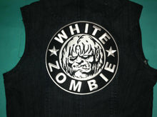 Load image into Gallery viewer, White Zombie Girls&#39; Denim Biker Vest Dragula Living Dead Girl
