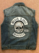 Load image into Gallery viewer, Black Label Society Doom Crew Rocker Patch Set Battle Jacket Cut-Off Denim BLS GIFD
