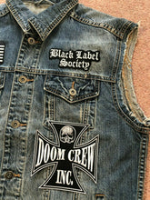 Load image into Gallery viewer, Black Label Society Doom Crew Rocker Patch Set Battle Jacket Cut-Off Denim BLS GIFD
